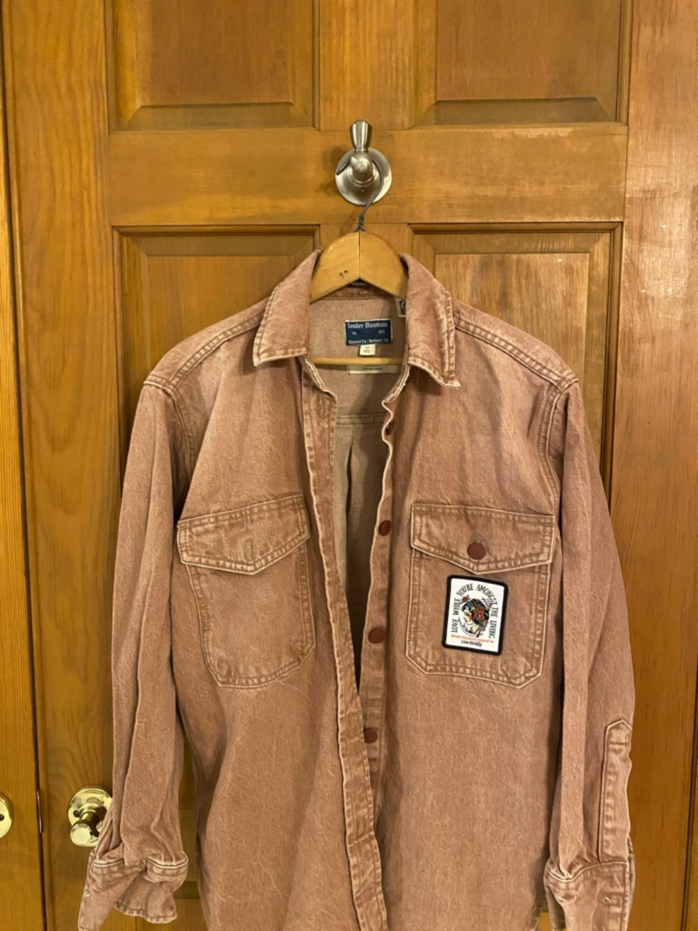 Sonder Mountain Accessories dusty rose pink denim jacket